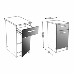 Kitchen furniture START White 40 x 60 x 85 cm