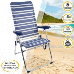 Folding Chair Aktive Mykonos 47 x 108 x 66 cm (4 Units)