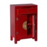 Nightstand ORIENTE Red Iron MDF Wood 45 x 26 x 69 cm