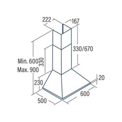 Conventional Hood Cata OMEGA II 600WH 270 W White