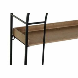 Shelves DKD Home Decor Natural Black Metal Wood 3 Shelves (60 x 18 x 107 cm)