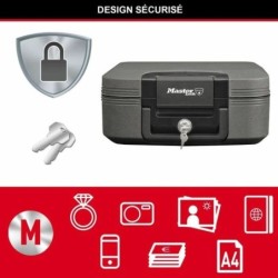 Safety-deposit box Master Lock Black 7,8 L