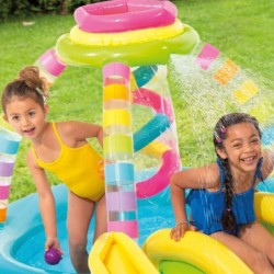 Inflatable Paddling Pool for Children Intex Rainbow 374 L 295 x 109 x 191 cm (2 Units)