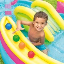 Inflatable Paddling Pool for Children Intex Rainbow 374 L 295 x 109 x 191 cm (2 Units)