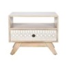 Nightstand DKD Home Decor White Natural Mango wood 55 x 35 x 45 cm