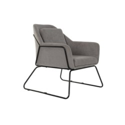 Armchair DKD Home Decor Black Grey Metal 75 x 76 x 82 cm