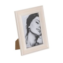 Photo frame White Light brown Wood Crystal 14,5 x 2 x 20 cm