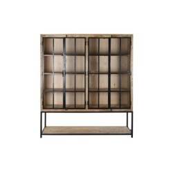 Shelves DKD Home Decor Black Natural Metal Mango wood 170 x 45 x 200 cm (1)