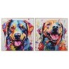 Painting Home ESPRIT Modern Dog 80 x 3 x 80 cm (2 Units)