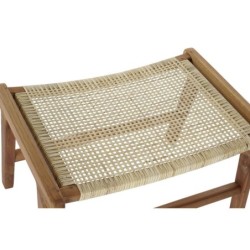 Bench DKD Home Decor   65 x 47 x 40 cm Natural Teak Plastic Multicolour Light brown