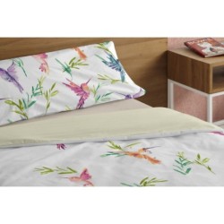 Duvet cover set Alexandra House Living Colibrí Multicolour Single 2 Pieces