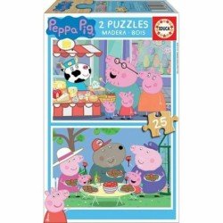 2-Puzzle Set   Peppa Pig Cosy corner         25 Pieces 26 x 18 cm