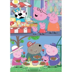 2-Puzzle Set   Peppa Pig Cosy corner         25 Pieces 26 x 18 cm