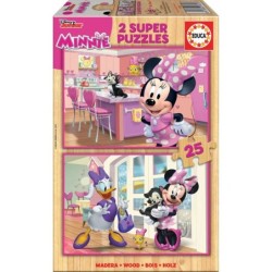 2-Puzzle Set   Minnie Mouse Me Time         25 Pieces 26 x 18 cm