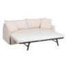 Sofabed 200 x 94 x 86 cm Synthetic Fabric Cream