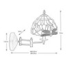 Wall Light Viro Virginia Beige Iron 60 W 25 x 32 x 28 cm