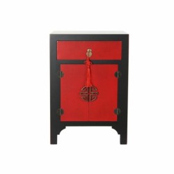 Nightstand DKD Home Decor Black Red Fir MDF Wood 45 x 35 x 66 cm