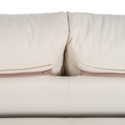 Sofa 195 x 95 x 88 cm Synthetic Fabric Cream