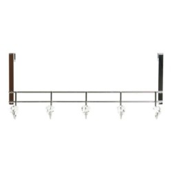 Door Coat Rack DKD Home Decor 8424001835256 Transparent Silver Metal 47 x 10 x 22 cm