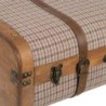 Set of Chests 80 x 41,5 x 25 cm Synthetic Fabric Wood Frames (2 Pieces)