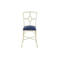 Dining Chair DKD Home Decor Blue Golden 45 x 42 x 88,5 cm