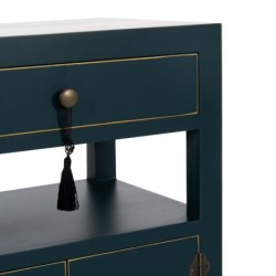 Nightstand ORIENTE Blue MDF Wood 50 x 40 x 66 cm