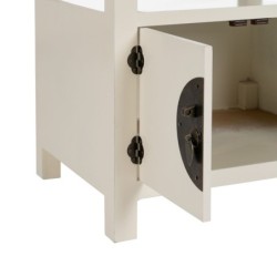 Nightstand ORIENTE White MDF Wood 50 x 40 x 66 cm