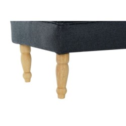 Bench DKD Home Decor   Natural Blue Polyester Rubber wood (158 x 50 x 42 cm)