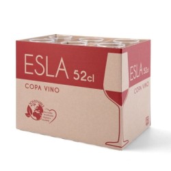 Wine glass Esla Transparent 520 ml (6 Units)