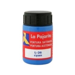 Tempera La Pajarita Cyan L-26 6 Pieces School Satin finish Blue