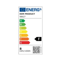 LED lamp EDM F 8 W E27 720 Lm Ø 9,5 x 14 cm (2000 K)