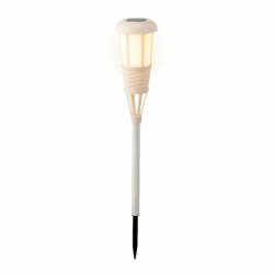 Garden Torch Lumineo Solar White wicker 61 x 10 cm