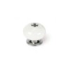 Doorknob Rei e517 Circular Porcelain Metal White 4 Units (Ø 40 x 36 mm)