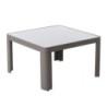 Side table Stella Grey Aluminium Tempered Glass 70 x 70 x 40 cm