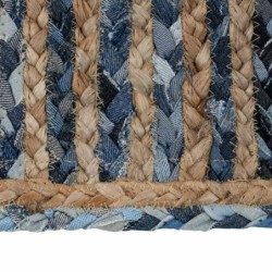 Carpet Natural Blue Cotton Jute 230 x 160 cm