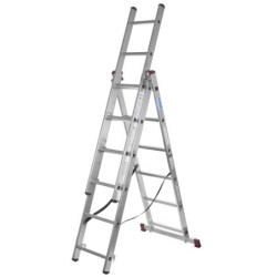 6-step folding ladder Krause 33369 Silver Steel