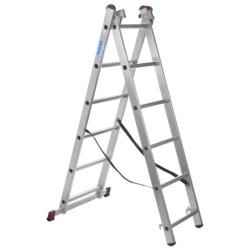 6-step folding ladder Krause 33369 Silver Steel