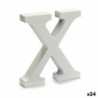 Letter X Wood White (2 x 16 x 14,5 cm) (24 Units)