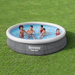 Inflatable pool Bestway 366 x 76 cm Grey 5377 L