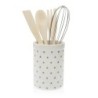 Pot for Kitchen Utensils Versa Stary Ceramic 10 x 15 x 10 cm