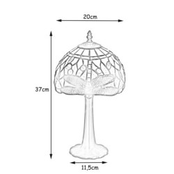 Desk lamp Viro Marfil Ivory Zinc 60 W 20 x 37 x 20 cm