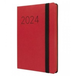 Diary Finocam Flexi 2024 Red 11,8 x 16,8 cm