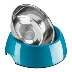 Dog Feeder Hunter Melamin Stainless steel Blue 160 ml (14,5 x 14,5 x 7 cm)