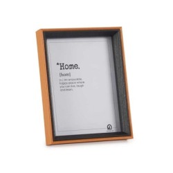 Photo frame Crystal Black Brown MDF Wood (17 x 22 x 3 cm) (6 Units)