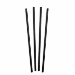 Straws Algon Cardboard Black 25 Pieces 24 Units