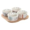 Snack tray DKD Home Decor 19,7 x 19,7 x 1 cm Multicolour Stoneware