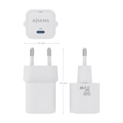 Wall Charger Aisens ASCH-35W1P022-W White 35 W (1 Unit)