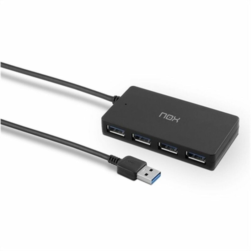 USB Hub Nox NXLITEHUBONE Black