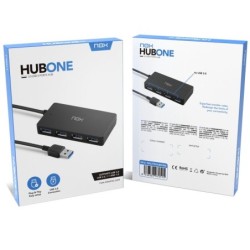 USB Hub Nox NXLITEHUBONE Black