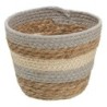 Set of Baskets Natural Grey 17 x 17 x 20 cm Natural Fibre (3 Pieces)